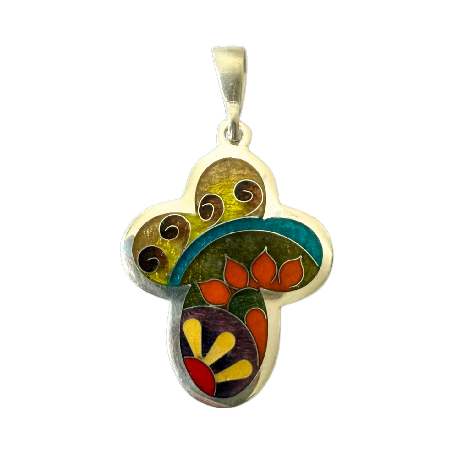 Enamel Cross Handmade Cloisonne Pendant