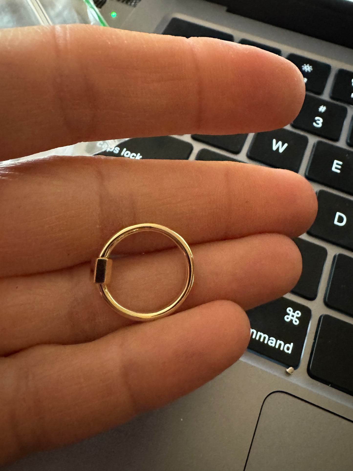 10K Gold Round Charm Bail Carabiner Clasp For Necklaces