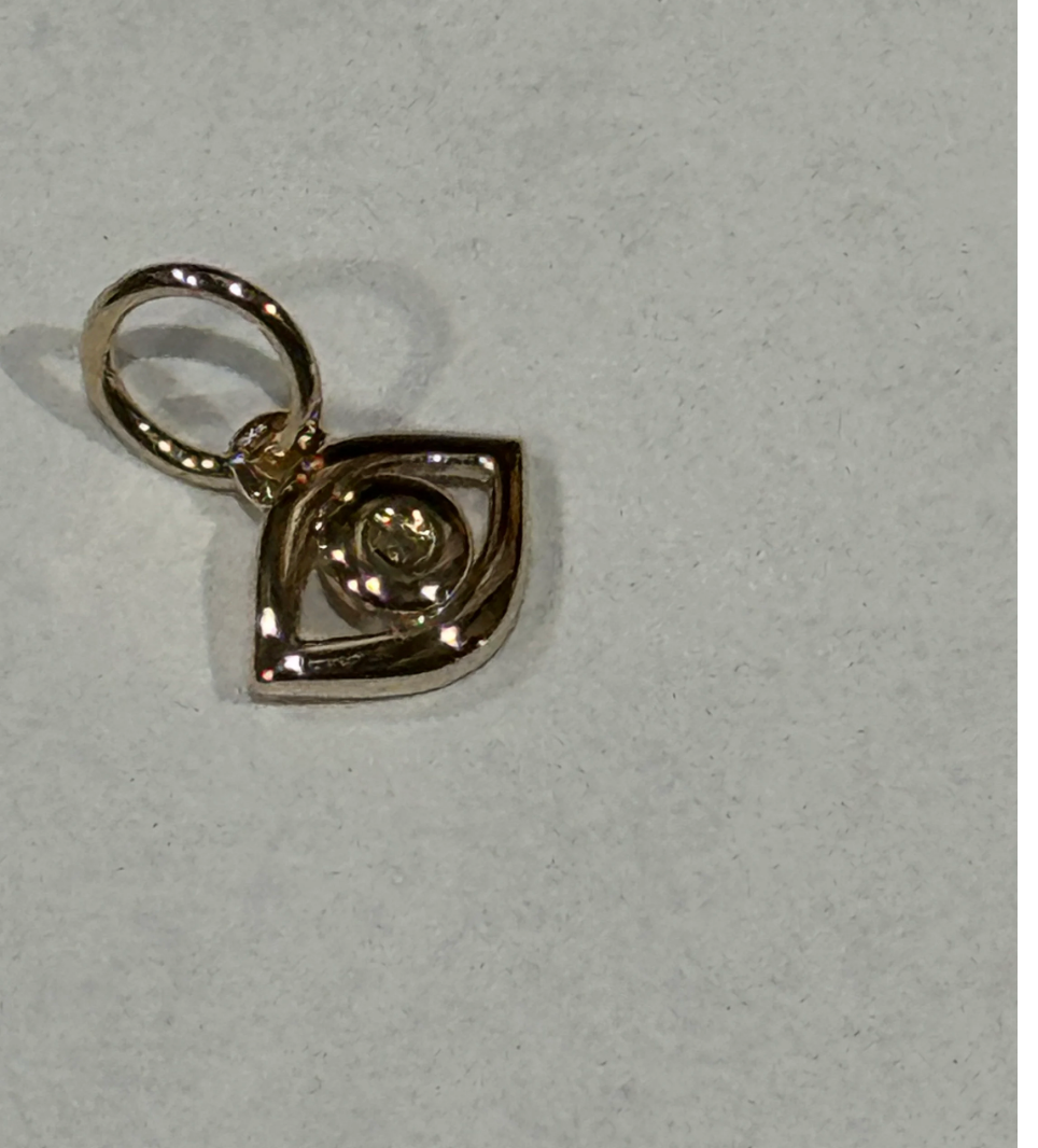 14K Gold Evil Eye Necklace with Diamond