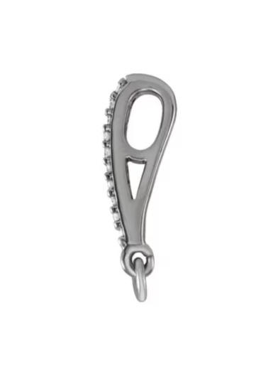 14K White Yellow Gold Diamond Bail