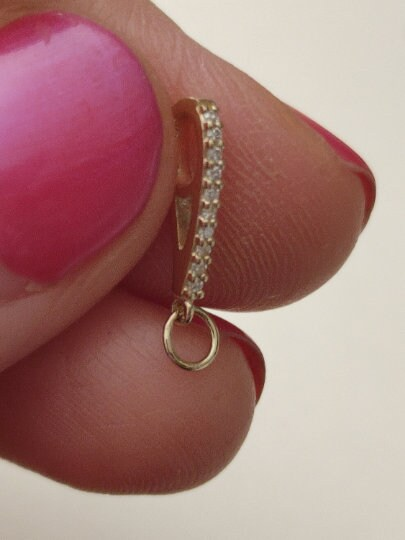 14K White Yellow Gold Diamond Bail