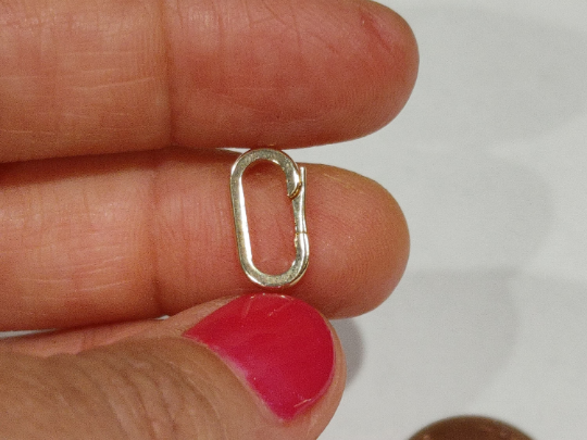Charm Bail Push Clasp Hinged Necklace Bracelet Connector Link Lock Reusable