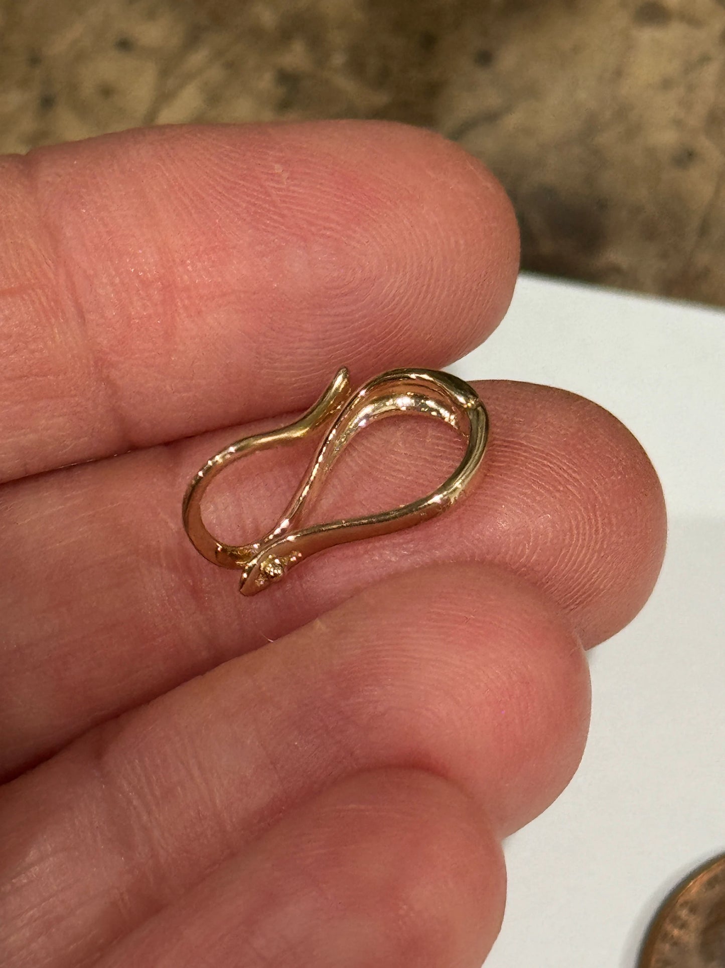 14K Solid Gold Hinged Bail, Hanger Bail for Pendant, Charm Bail, Bail Enhancer