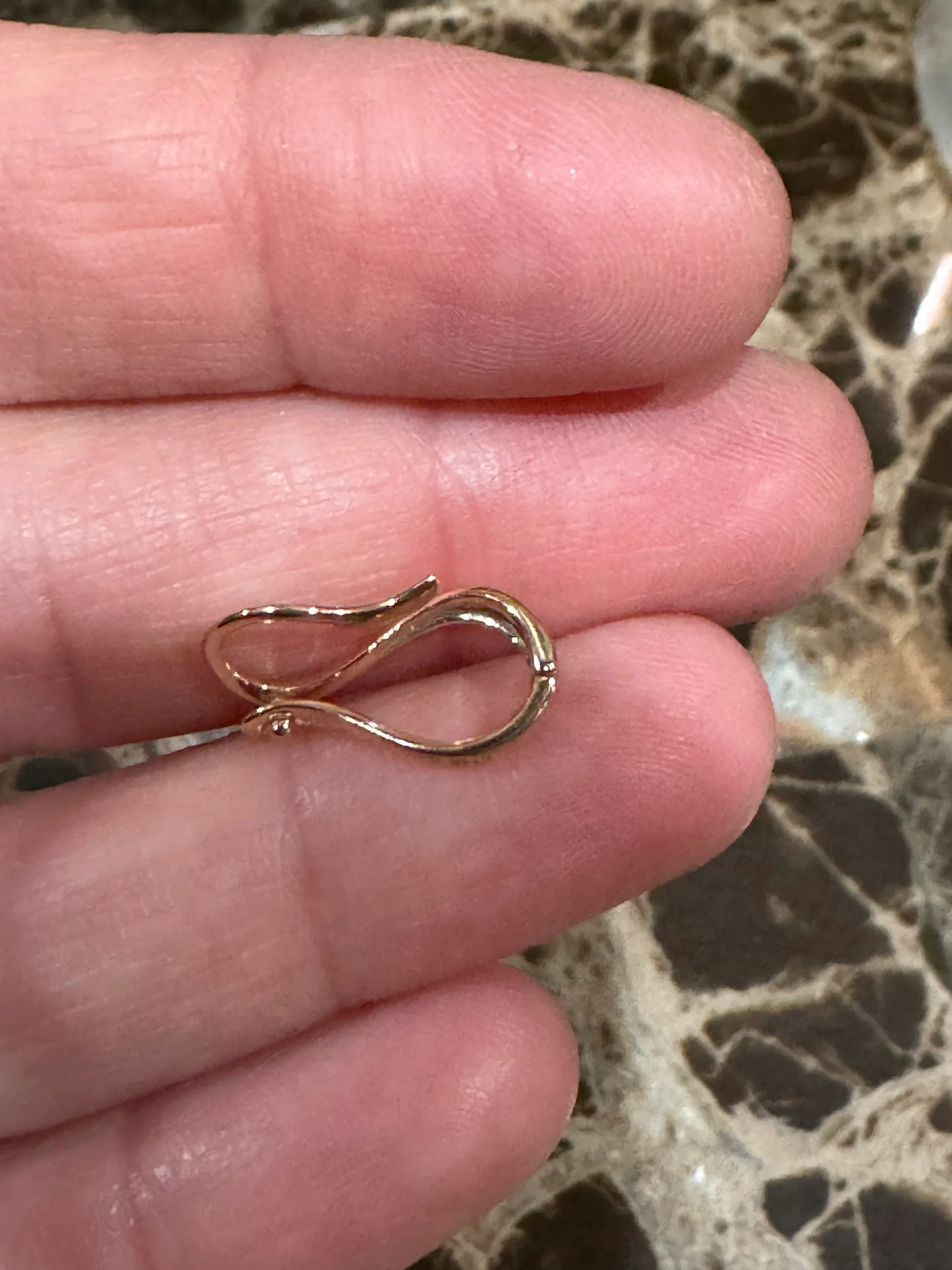 14K Solid Gold Hinged Bail, Hanger Bail for Pendant, Charm Bail, Bail Enhancer