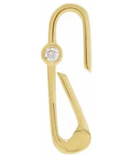 10K, 14K Gold Hinged Charm Bail, Yellow/White Gold