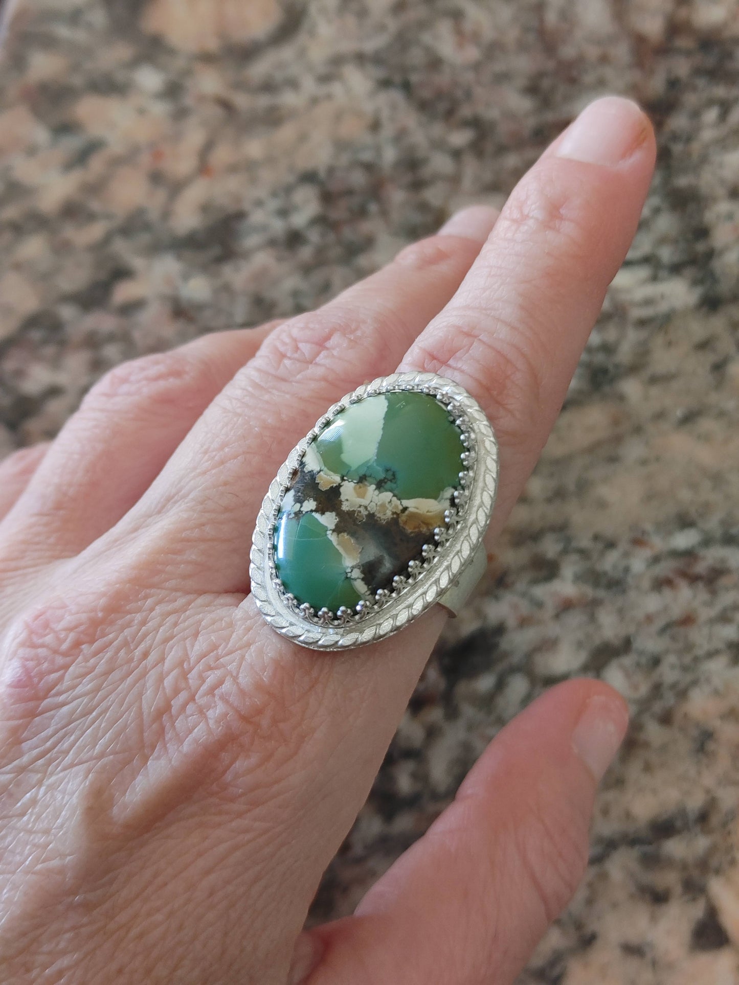 Sterling Silver Turquoise Ring Size 8.5