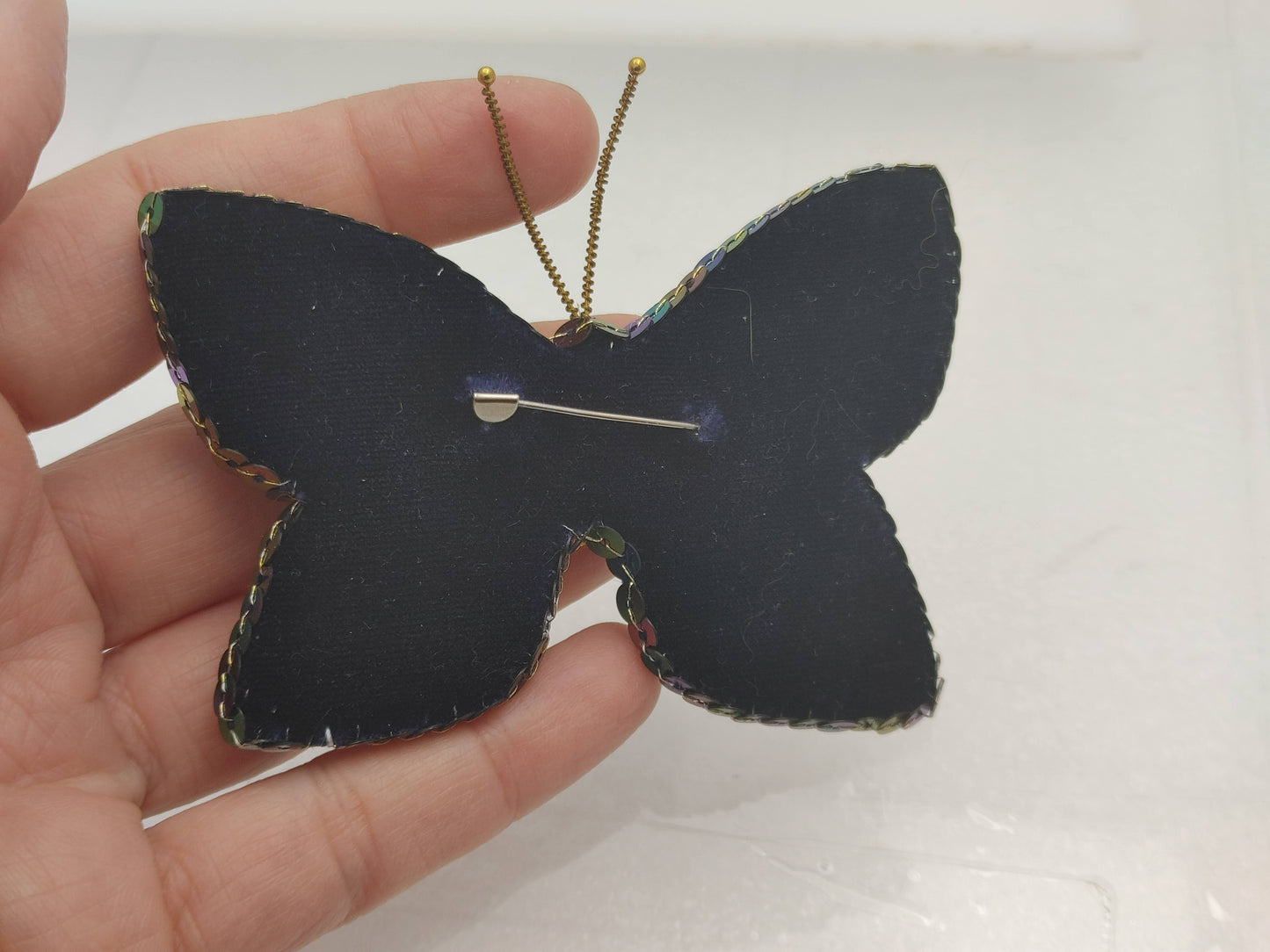 Beaded Butterfly Brooch Handmade