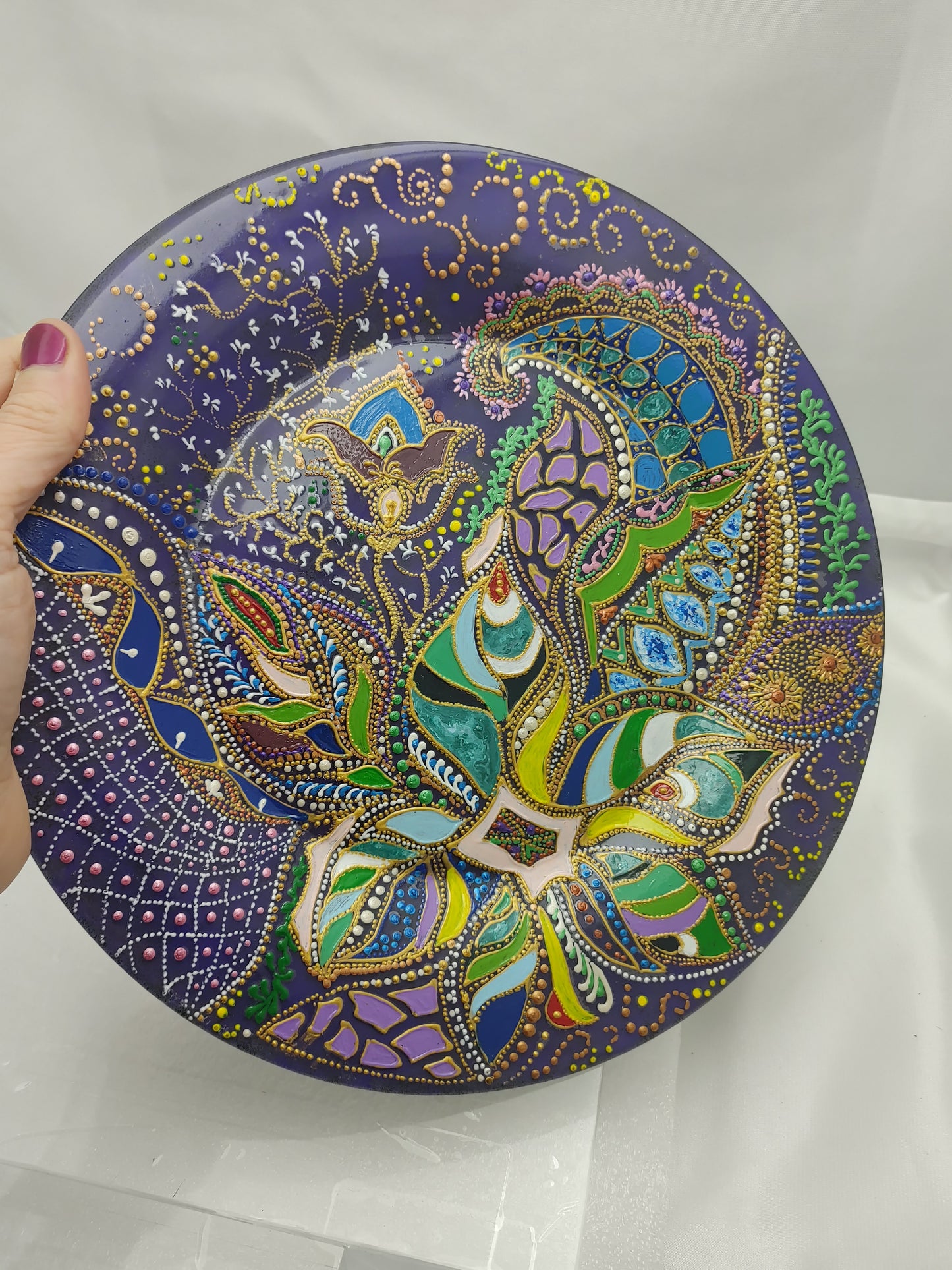 Hand Painted Decorative Plate Garden of Eden