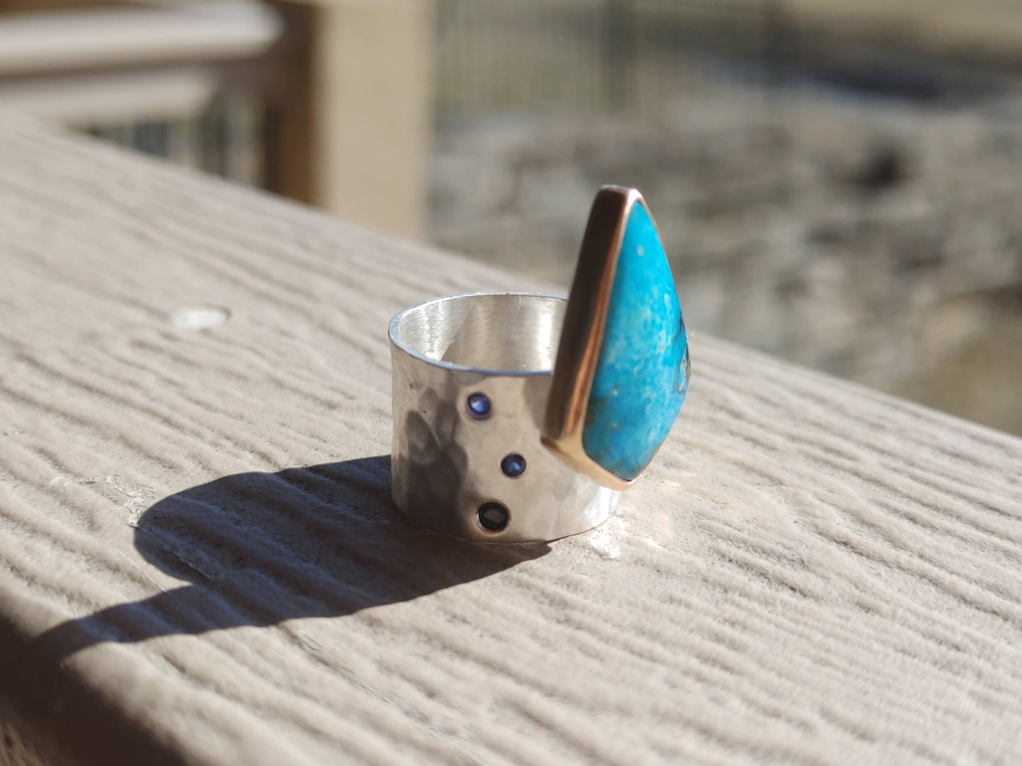 Kingman Turquoise Sterling Silver Handmade Ring