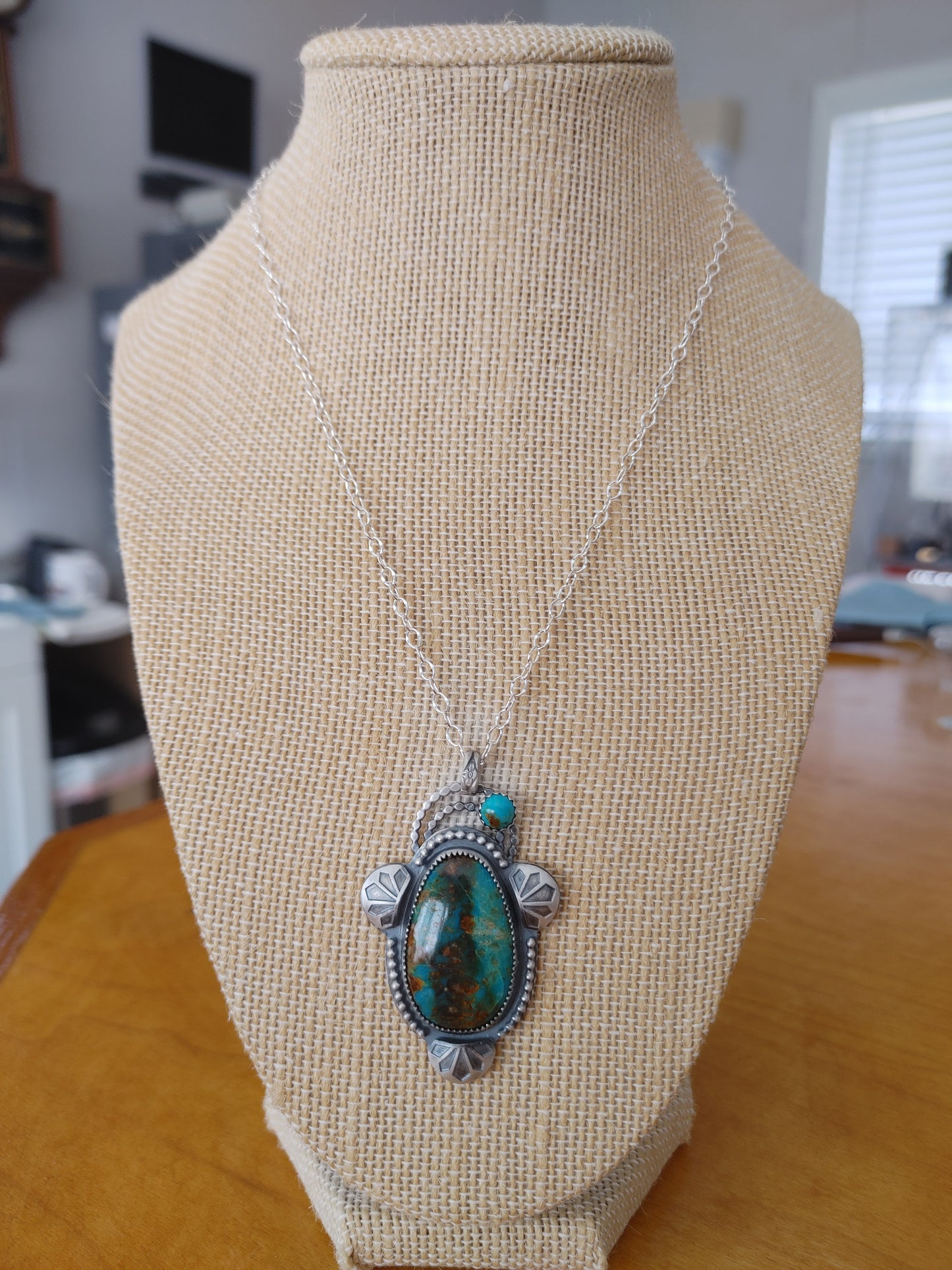 Handmade Kingsman Turquoise Necklace Sterling Silver