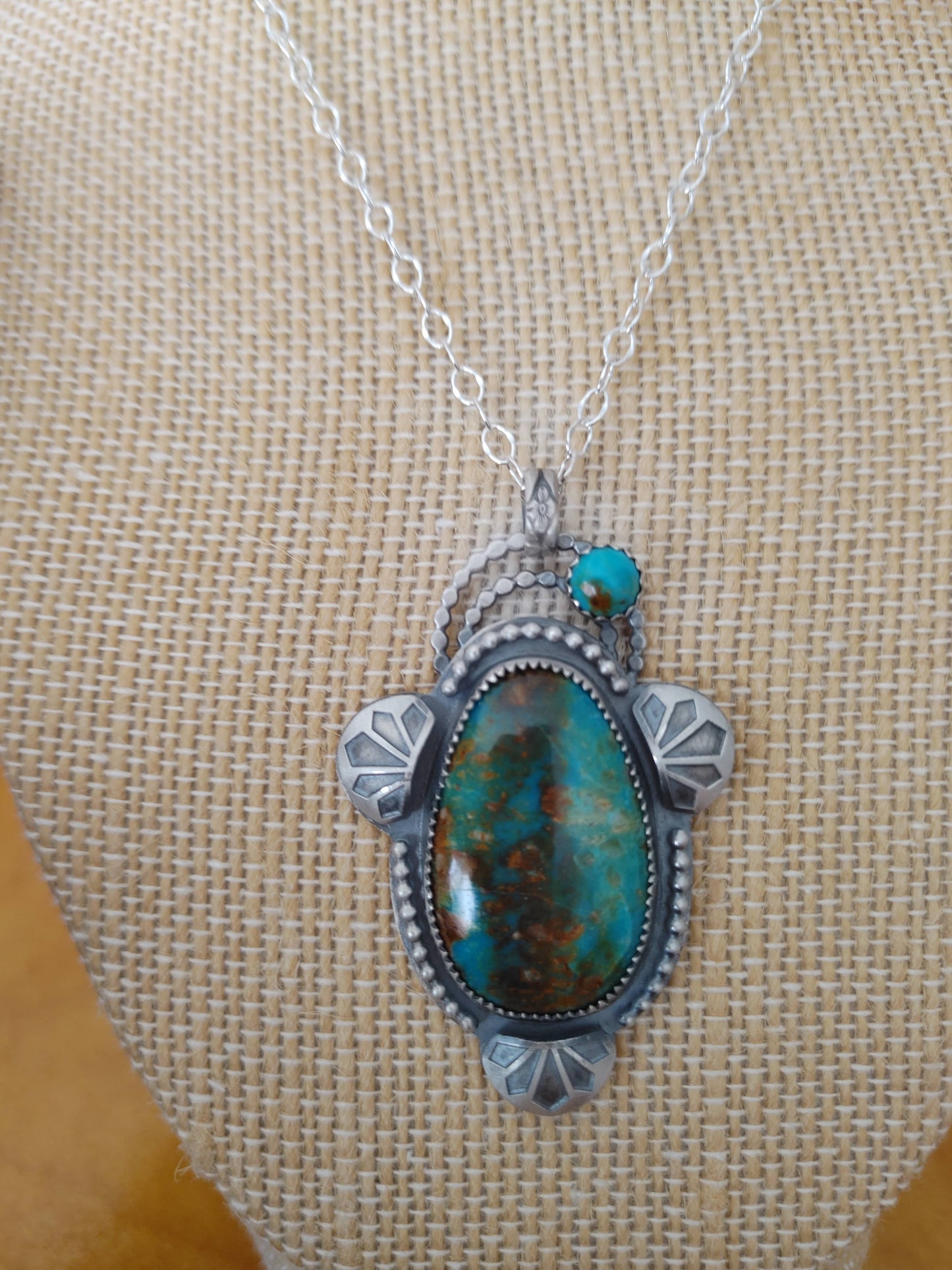 Handmade Kingsman Turquoise Necklace Sterling Silver