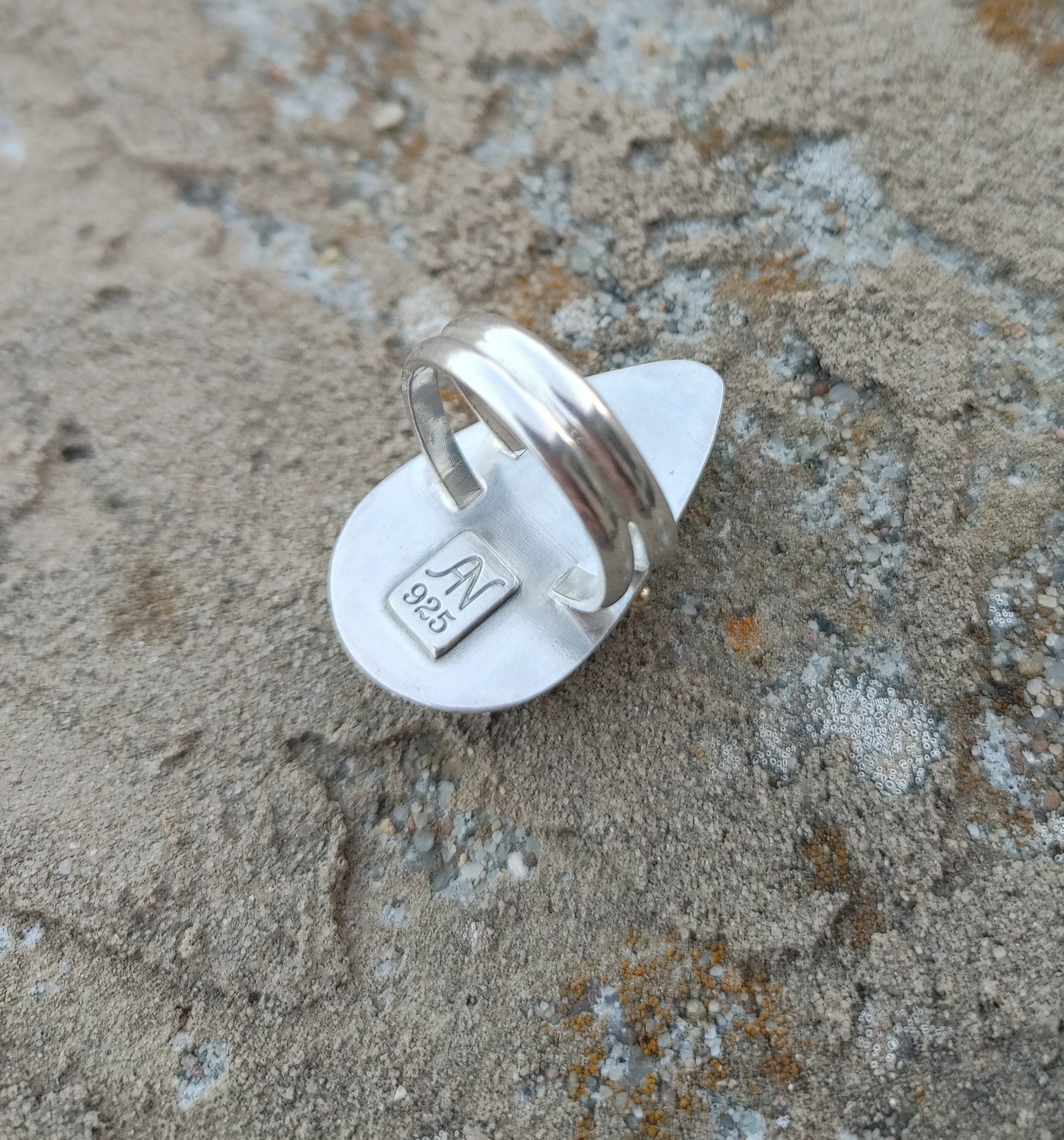 Sonoran Gold Turquoise Ring Sterling Silver With Gold Accents