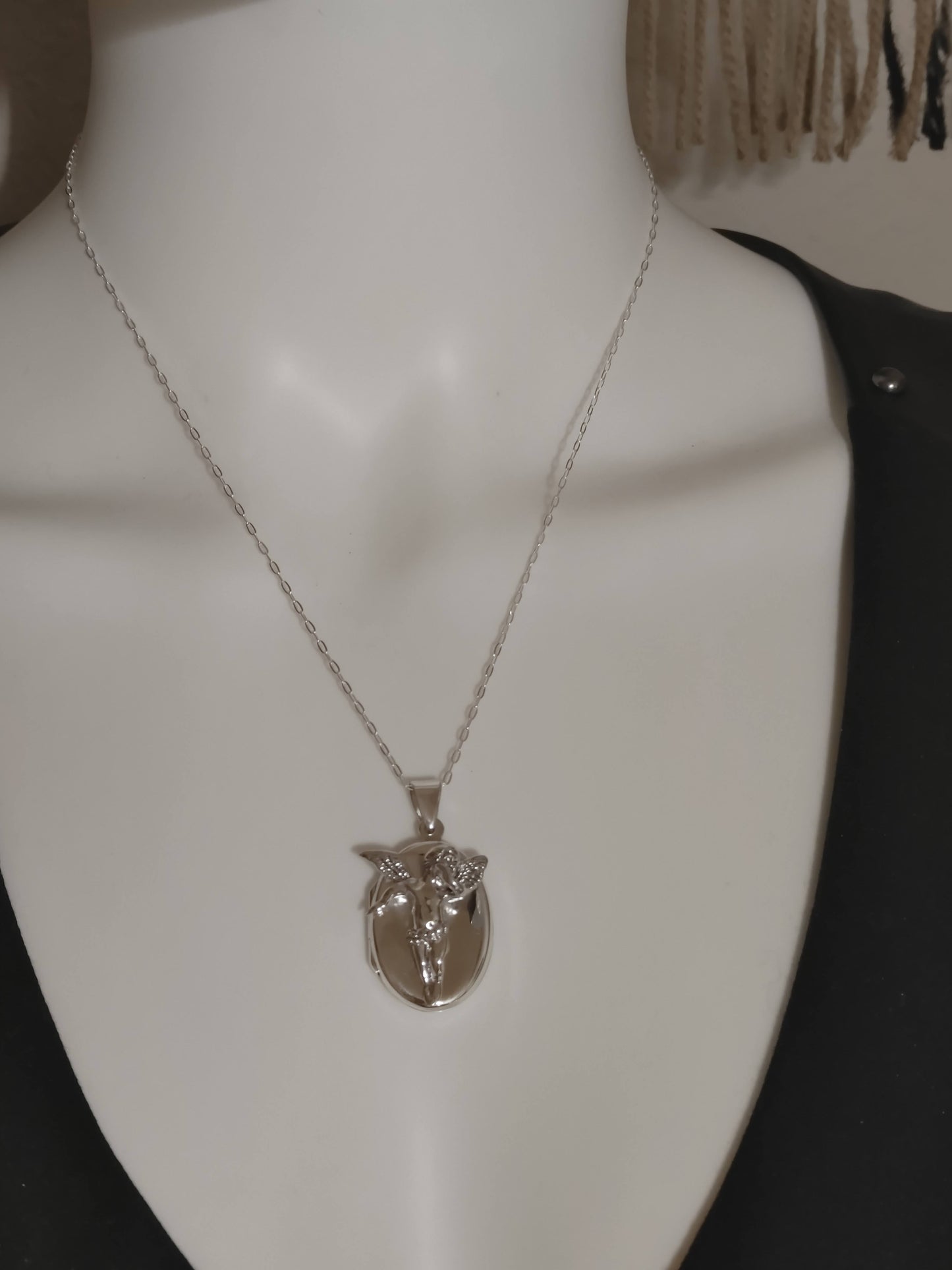Sterling Silver Cherub Photo Locket