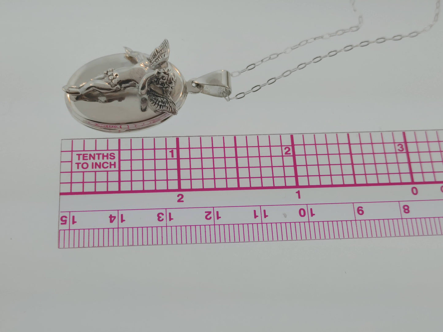 Sterling Silver Cherub Photo Locket