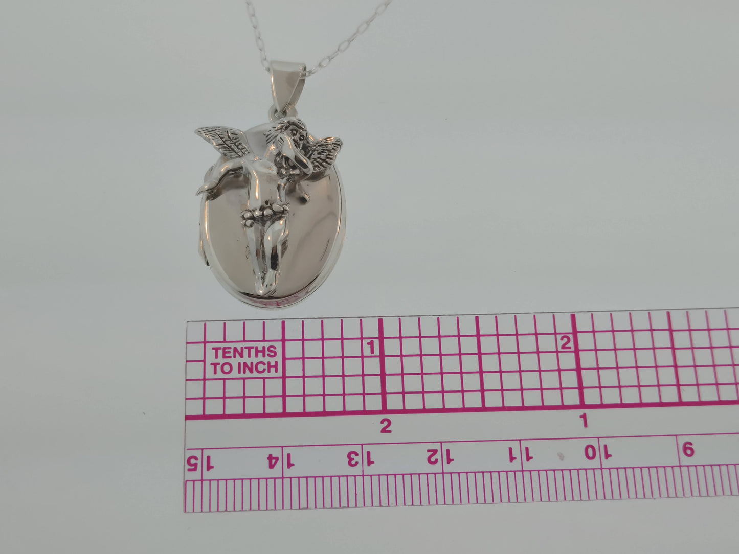 Sterling Silver Cherub Photo Locket