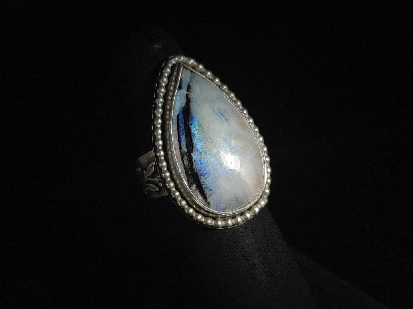 Handmade Rainbow Moonstone Ring Size 6
