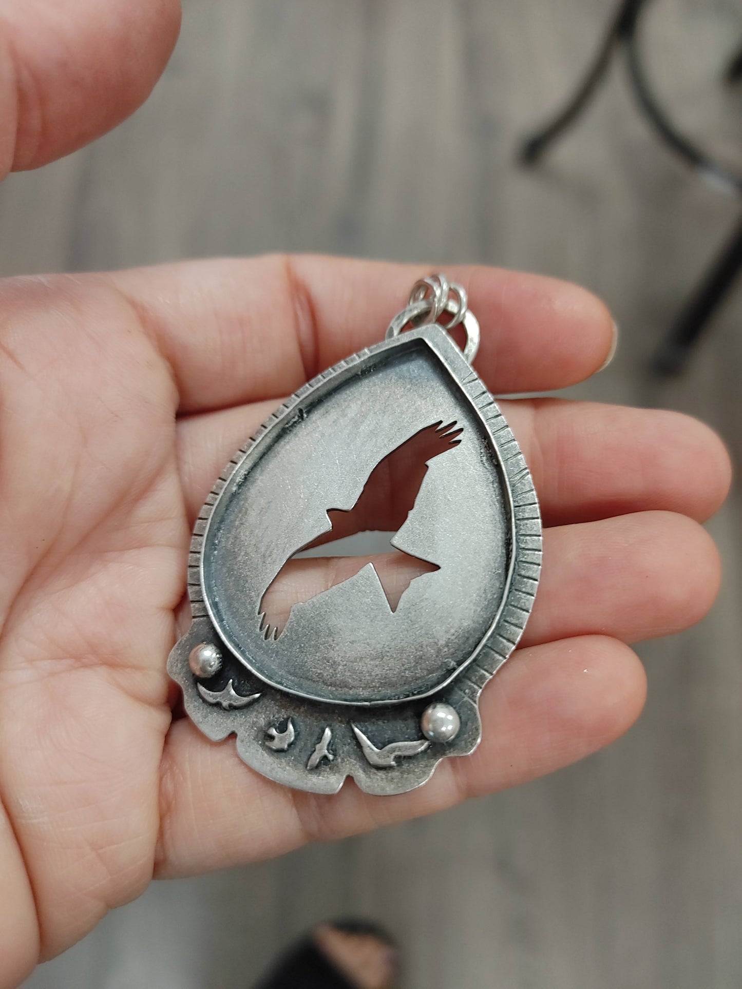 Maligano Landscape Jasper Pendant and Earrings Sterling Silver
