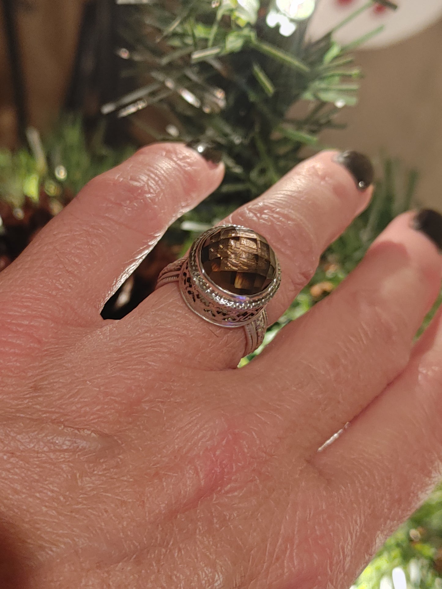 Handmade Sterling Silver Smoky Quartz Ring Temple of Light