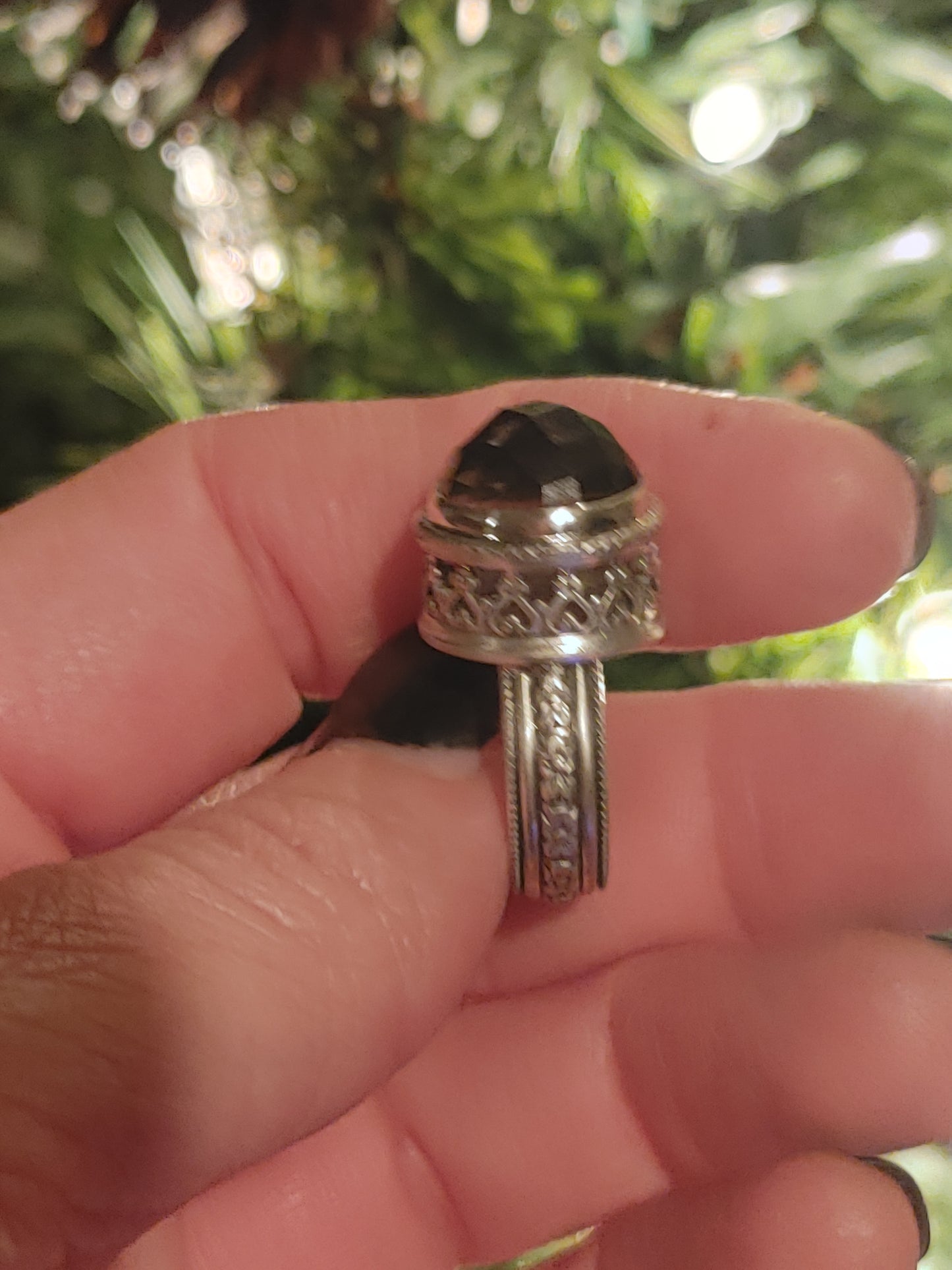 Handmade Sterling Silver Smoky Quartz Ring Temple of Light
