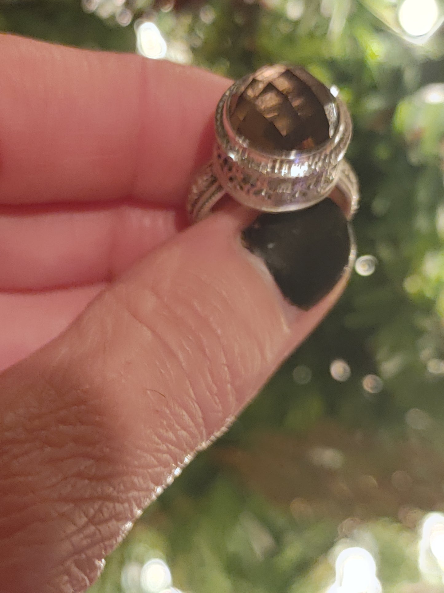 Handmade Sterling Silver Smoky Quartz Ring Temple of Light