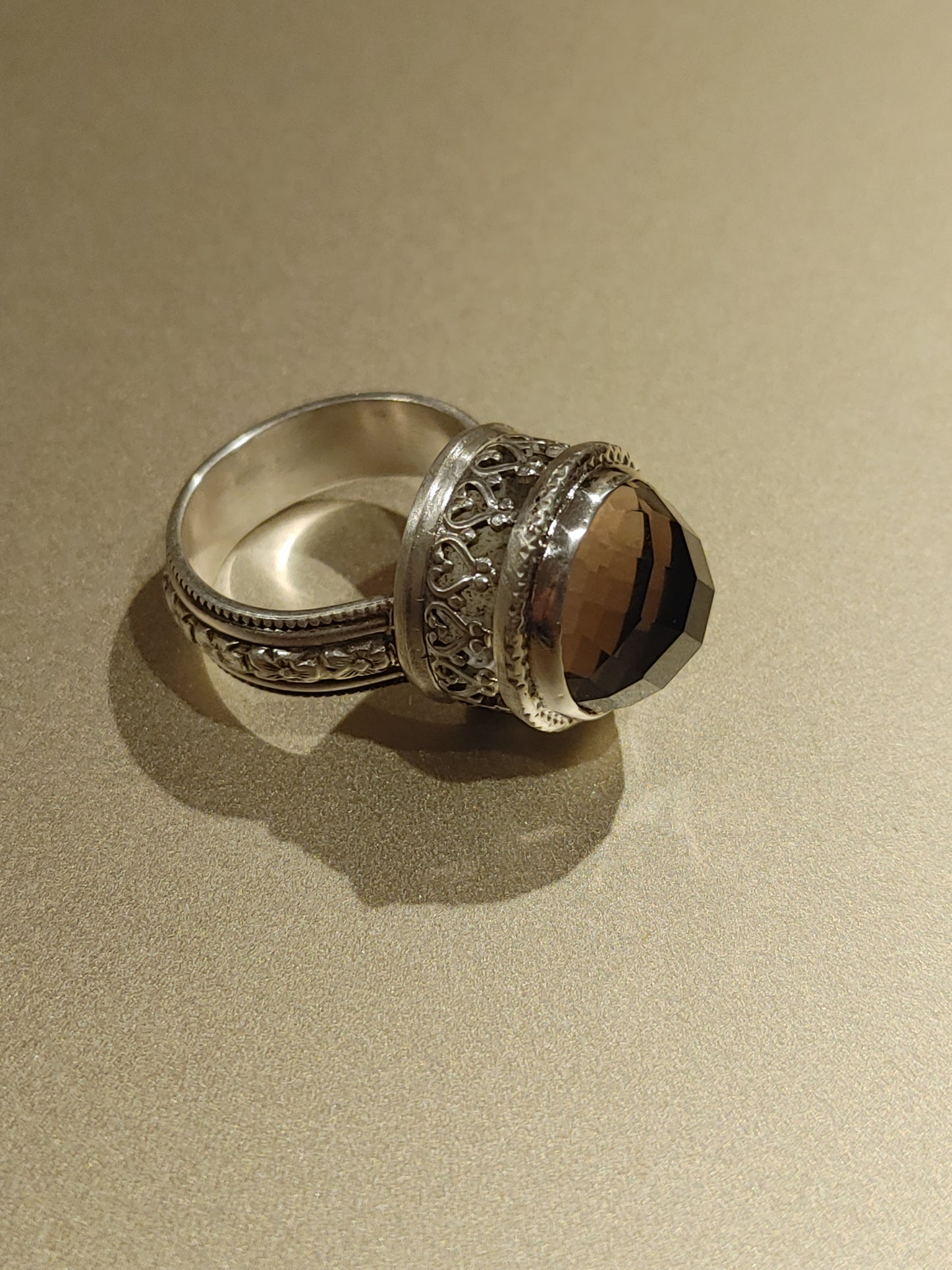 Handmade Sterling Silver Smoky Quartz Ring Temple of Light
