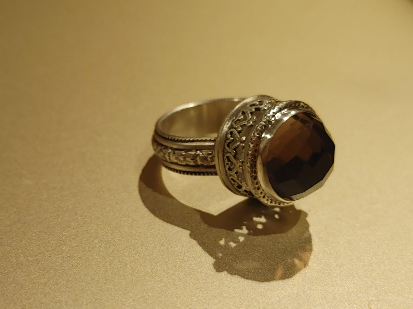 Handmade Sterling Silver Smoky Quartz Ring Temple of Light