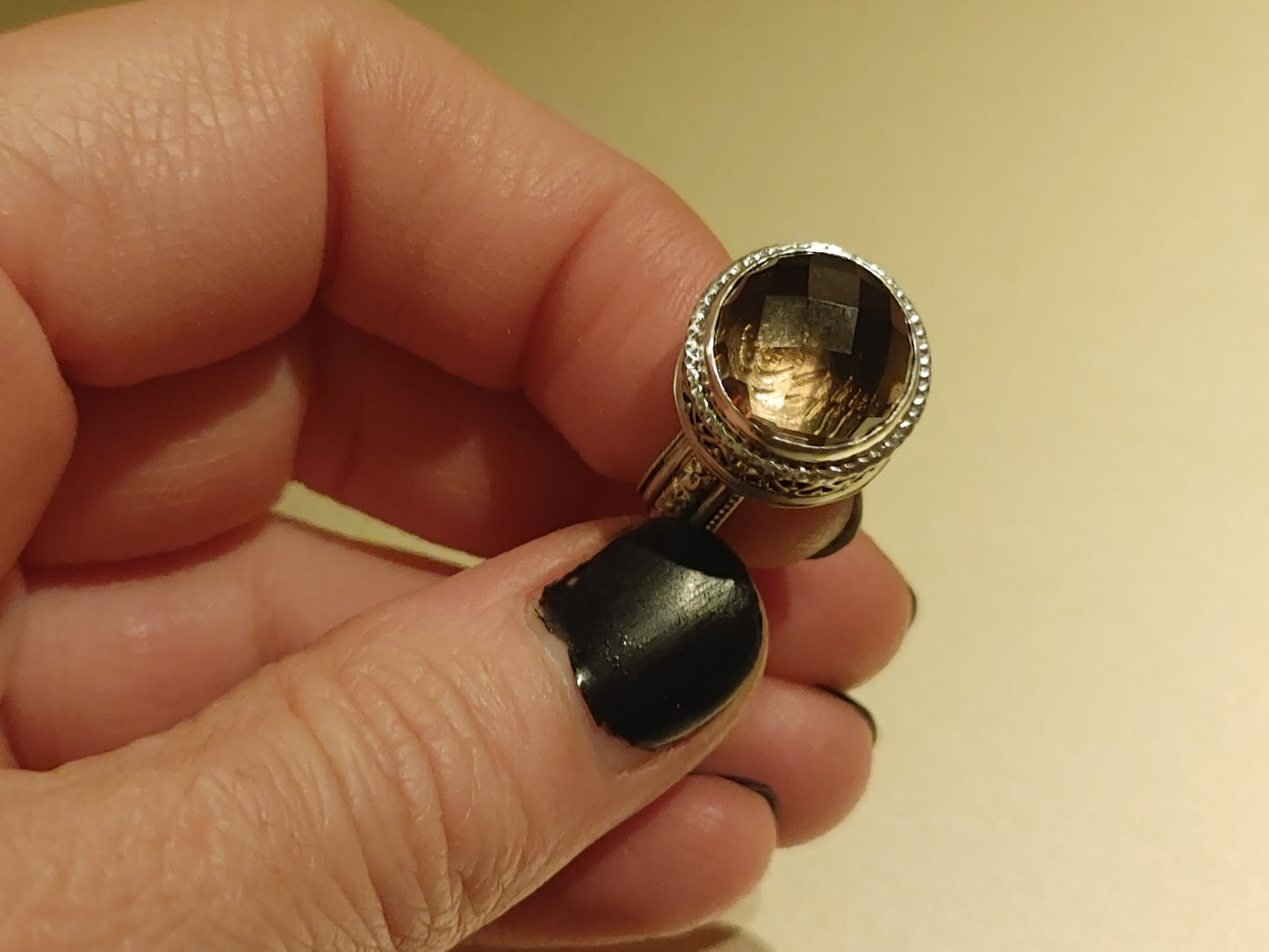 Handmade Sterling Silver Smoky Quartz Ring Temple of Light