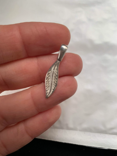 Sterling Silver Bail Feather Glue On For Cabochons Accessory