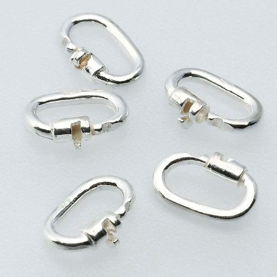 925 Solid Sterling Silver Link Lock Jump Ring Charm Pendant Secure Holder - ANARA & CO ENGRAVINGS - ANARA AND CO JEWELRY