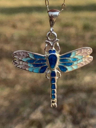 Cloisonne Enamel Dragonfly Necklace