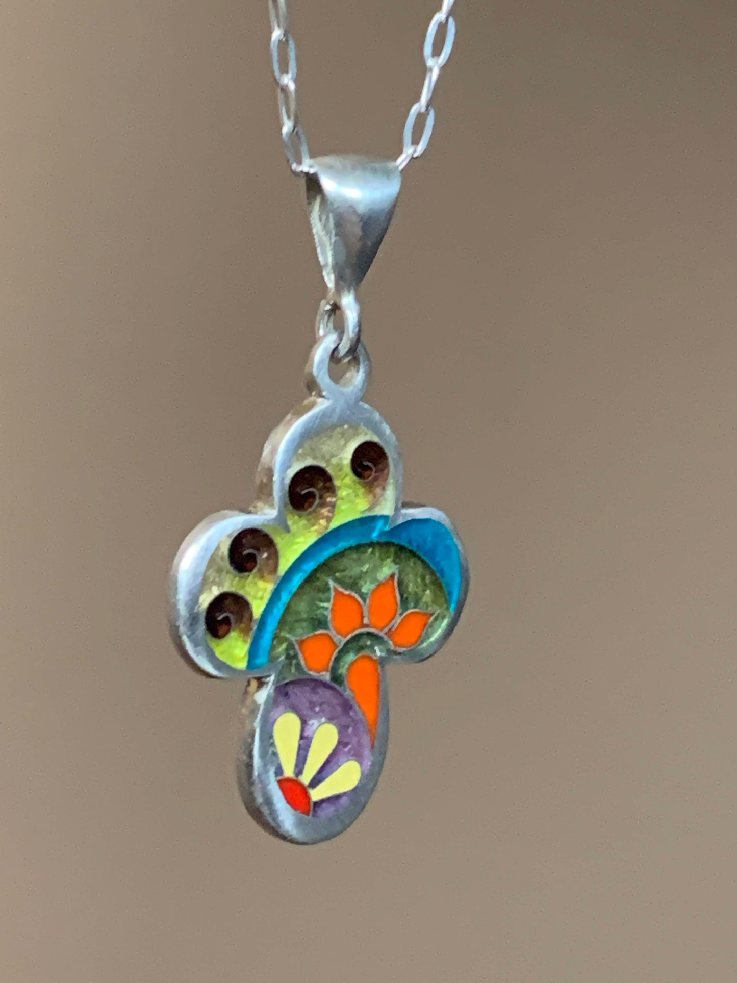 Enamel Cross Handmade Cloisonne Pendant - ANARA & CO ENGRAVINGS - ANARA AND CO JEWELRY