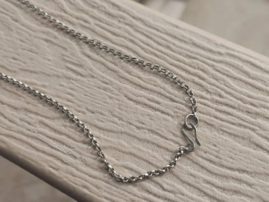 Handmade Lavender Turquoise Sterling Silver Festoon Necklace
