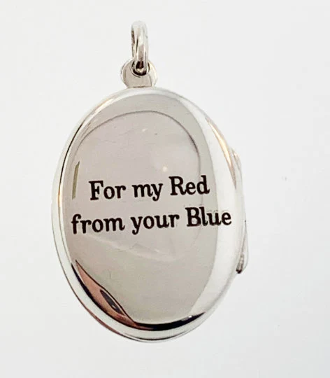 Engravable Picture Locket Necklace Sterling Silver CZ Pendant