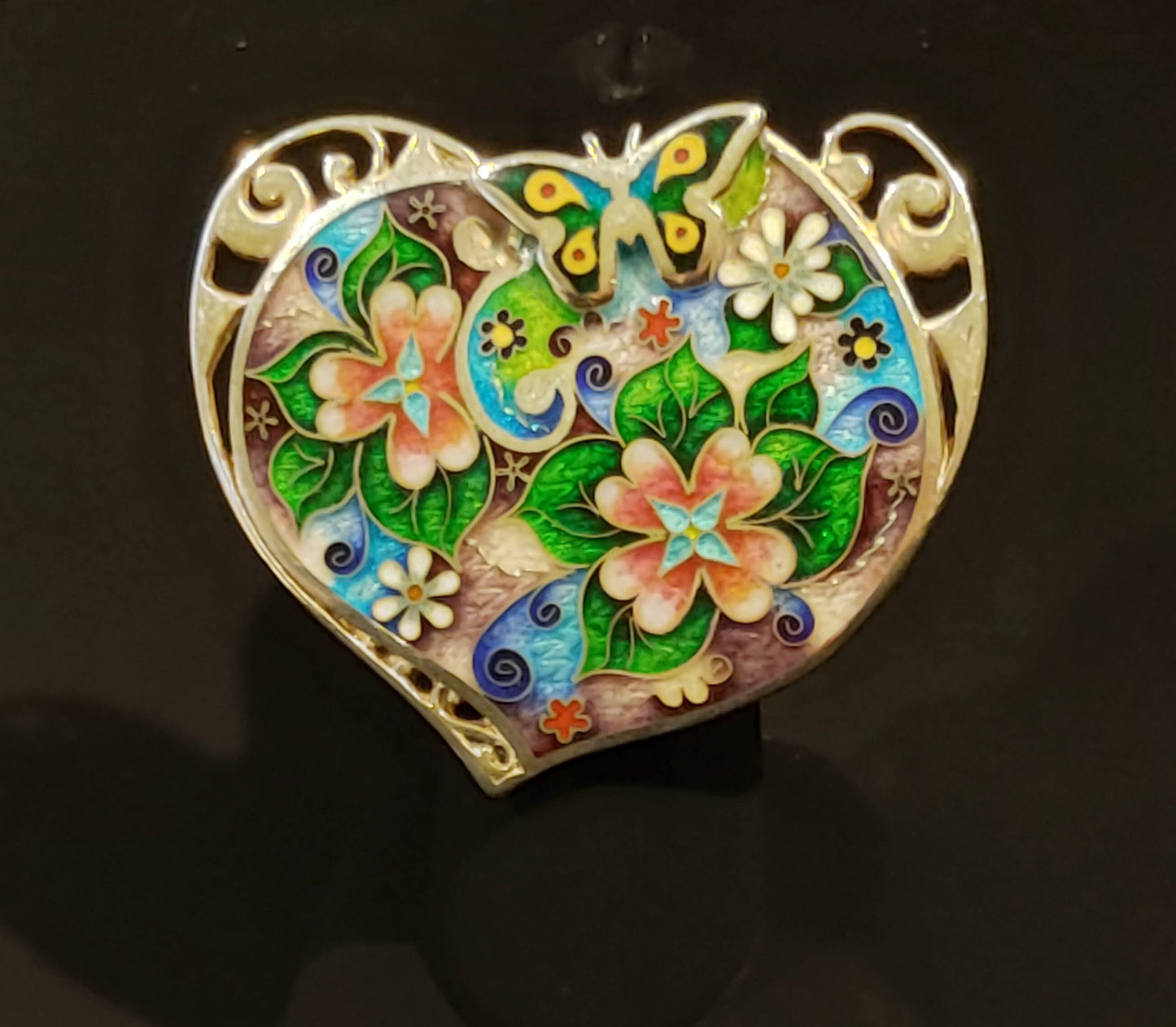 Handmade Cloisonne Enamel Butterfly Ring
