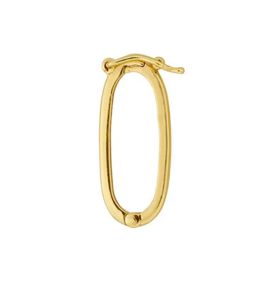 14K Solid Gold Clasp Necklace Shortener, Necklace Clasp