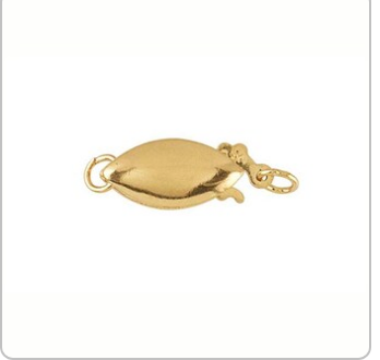 Engravable 14K Yellow Gold  Safety Clasp Lock