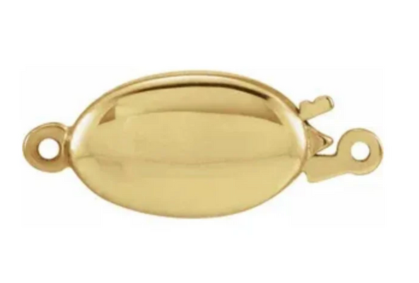 Engravable 14K Yellow Gold  Safety Clasp Lock