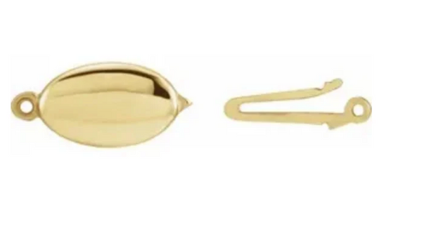 Engravable 14K Yellow Gold  Safety Clasp Lock