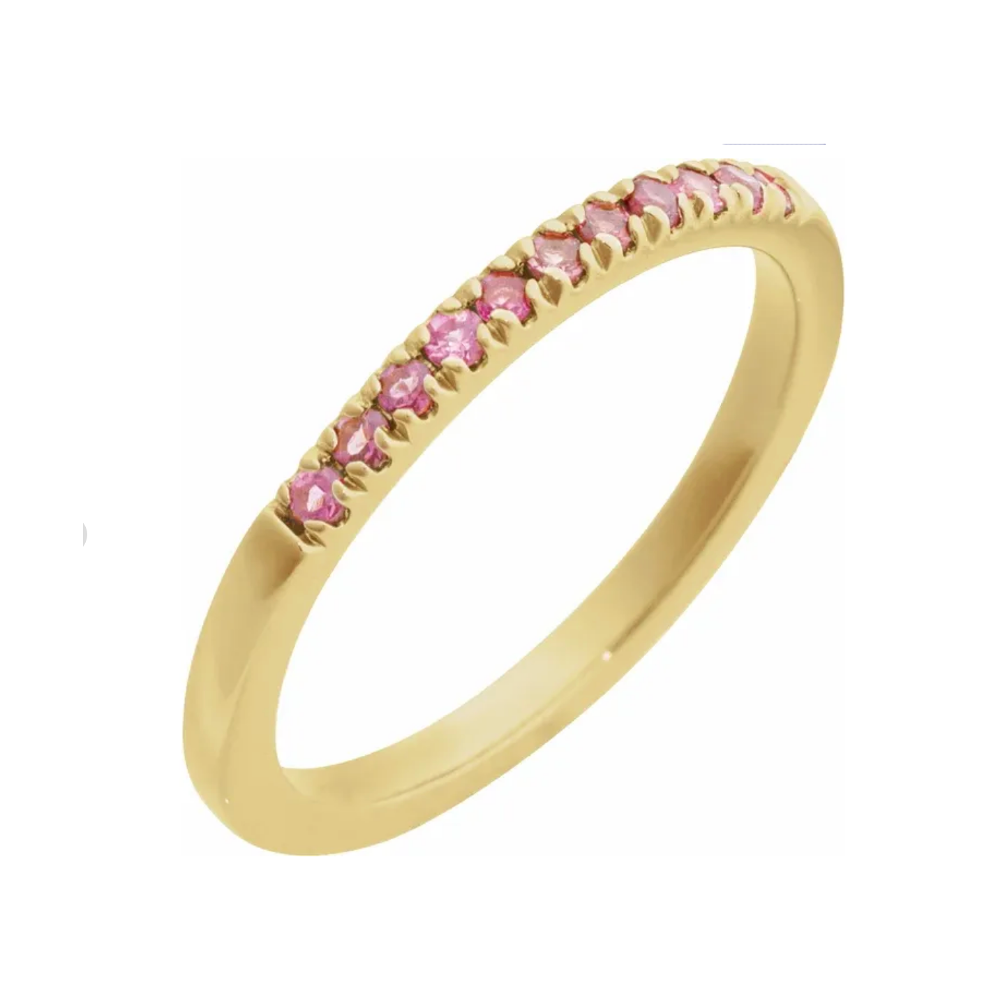 14K Solid Gold Tourmaline Pave Ring Handmade