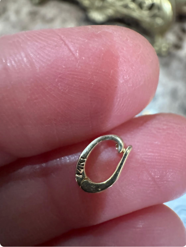 14K Yellow Gold Hinged Charm Bail