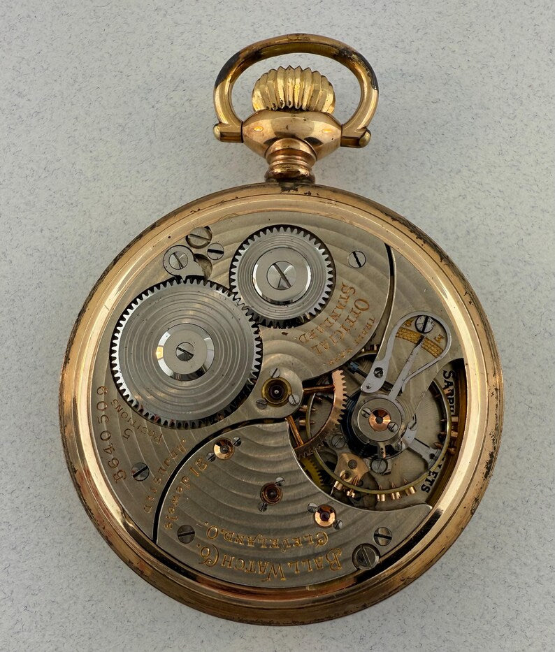 1903 Ball Waltham Official RR Standard pocket watch, view 4