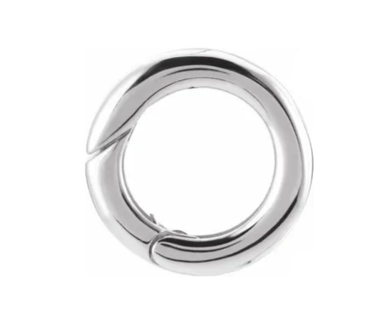 10K, 14K, 18K Gold Charm Bail Hinged, Push Clasp Connector