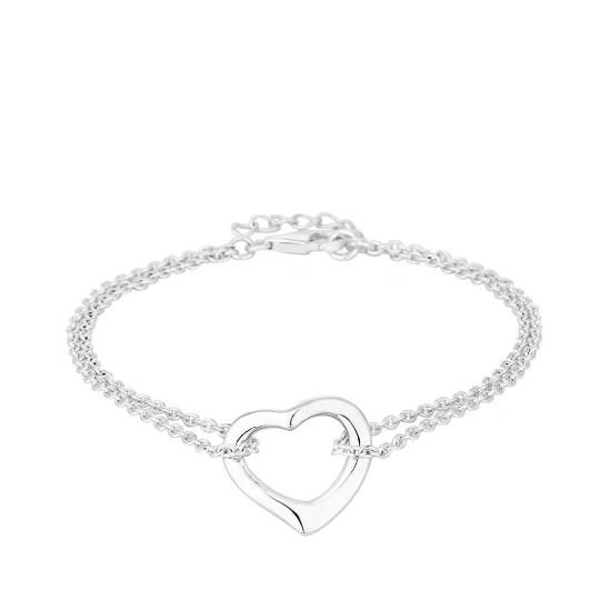 Sterling Silver Push Clasp Heart for Chain Necklace or Bracelet