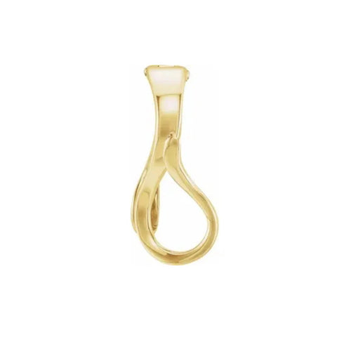 14K Solid Gold Hinged Bail, Hanger Bail for Pendant, Charm Bail, Bail Enhancer