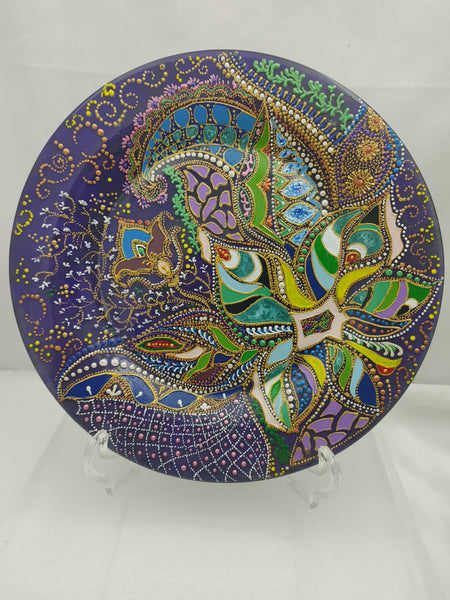 Hand Painted Decorative Plate Garden of Eden