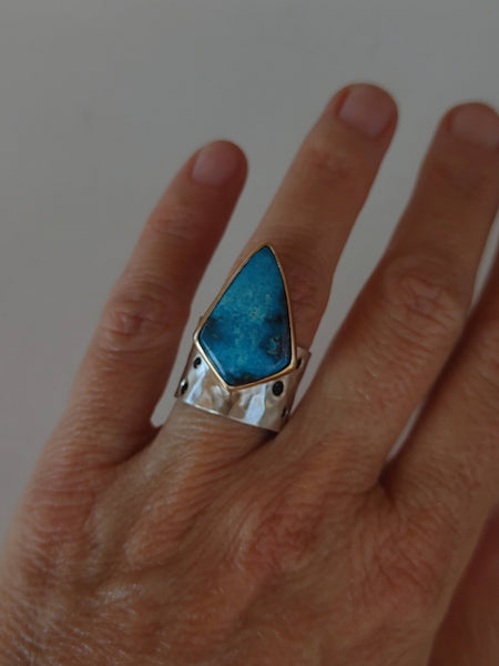 Kingman Turquoise Sterling Silver Handmade Ring