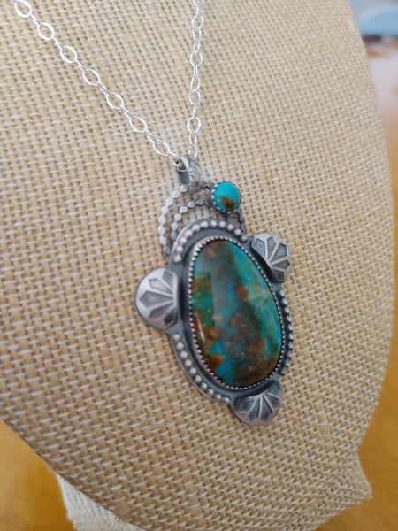 Handmade Kingsman Turquoise Necklace Sterling Silver
