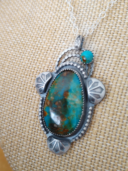 Handmade Kingsman Turquoise Necklace Sterling Silver