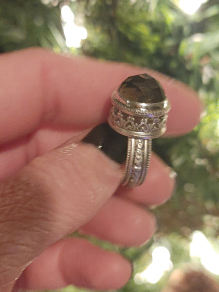 Handmade Sterling Silver Smoky Quartz Ring Temple of Light