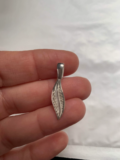 Sterling Silver Bail Feather Glue On For Cabochons Accessory